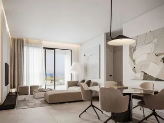 Новая закрытая резиденция с бассейнами и зелеными зонами рядом с побережьем и центром Ларнаки, Ливадия, Кипр