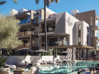 Новая закрытая резиденция с бассейнами и зелеными зонами рядом с побережьем и центром Ларнаки, Ливадия, Кипр