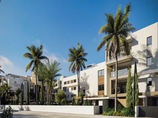 Новая закрытая резиденция с бассейнами и зелеными зонами рядом с побережьем и центром Ларнаки, Ливадия, Кипр