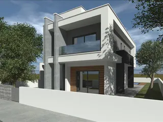 Новый комплекс вилл с бассейнами с садами рядом с автомагистралью, Суни, Кипр