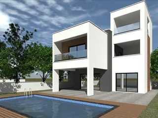 Новый комплекс вилл с бассейнами с садами рядом с автомагистралью, Суни, Кипр