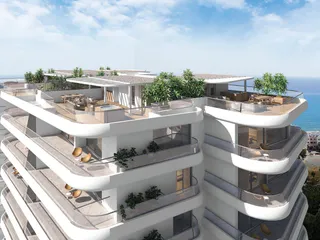 Новая резиденция с подземной парковкой в 50 метрах от пляжа, Ларнака, Кипр