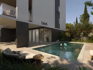 Новый жилой комплекс с бассейном и садами в 700 метрах от пляжа, Гермасойя, Кипр