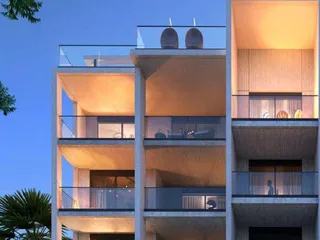 Новый жилой комплекс с бассейном и садами в 700 метрах от пляжа, Гермасойя, Кипр