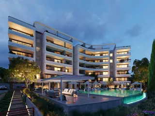 Новый стильный жилой комплекс с бассейном и тренажерным залом в 250 метрах от пляжа, Агиос Тихонас, Кипр