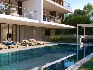 Современная резиденция с бассейном и садами в 700 метрах от пляжа, Лимассол, Кипр