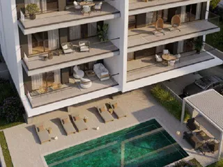 Современная резиденция с бассейном и садами в 700 метрах от пляжа, Лимассол, Кипр