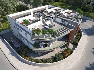 Малоэтажная резиденция с видом на море рядом с пляжем и полем для гольфа, Героскипу, Кипр