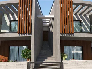 Малоэтажная резиденция с видом на море рядом с пляжем и полем для гольфа, Героскипу, Кипр