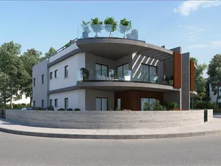 Малоэтажная резиденция с видом на море рядом с пляжем и полем для гольфа, Героскипу, Кипр