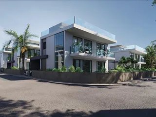 Эксклюзивный закрытый комплекс вилл с бассейнами в 700 метрах от пляжа, Героскипу, Кипр