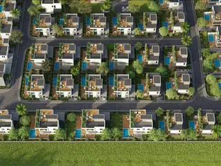 Эксклюзивный закрытый комплекс вилл с бассейнами в 700 метрах от пляжа, Героскипу, Кипр