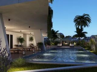 Современная резиденция с бассейном и садами рядом с пляжем, Гермасогейя, Кипр