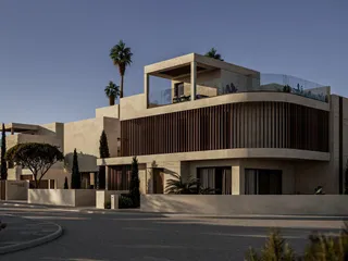 Комплекс вилл с бассейнами и садами на крыше рядом с пляжем, Ларнака, Кипр