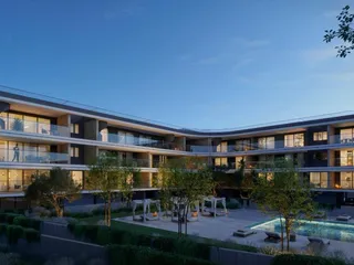 Новая малоэтажная резиденция с двумя бассейнами и спа-зоной в 500 метрах от моря, Пафос, Кипр