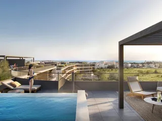 Новая малоэтажная резиденция с двумя бассейнами и спа-зоной в 500 метрах от моря, Пафос, Кипр