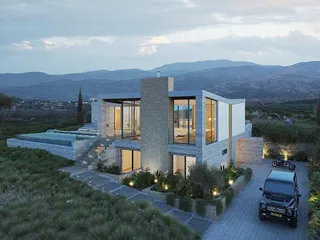 Новый комплекс вилл с панорамным видом в большой резиденции с полем для гольфа, спа-центром и клубом верховой езды, Пафос, Кипр