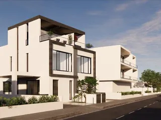 Новый комплекс из двух таунхаусов с садами недалеко от моря, Ливадия, Кипр