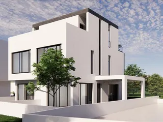 Новый комплекс из двух таунхаусов с садами недалеко от моря, Ливадия, Кипр