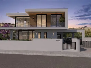 Новый комплекс вилл с бассейнами и садами рядом с пляжем, Мутайяка, Кипр