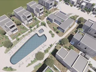 Новый закрытый комплекс вилл с бассейном и садами в 250 метрах от пляжа, Героскипу, Кипр