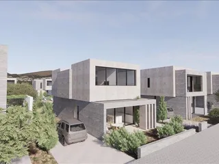 Новый закрытый комплекс вилл с бассейном и садами в 250 метрах от пляжа, Героскипу, Кипр