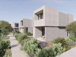 Новый закрытый комплекс вилл с бассейном и садами в 250 метрах от пляжа, Героскипу, Кипр