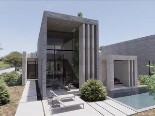 Новый закрытый комплекс вилл с бассейном и садами в 250 метрах от пляжа, Героскипу, Кипр