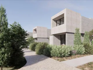 Новый закрытый комплекс вилл с бассейном и садами в 250 метрах от пляжа, Героскипу, Кипр