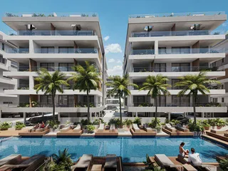 Современная резиденция с бассейнами и зонами отдыха в 300 метрах от пляжа, Ливадия, Кипр