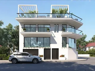 Комплекс таунхаусов с террасами на крыше в 50 метрах от пляжа, Ларнака, Кипр