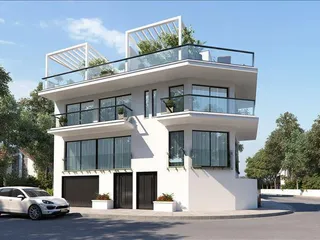 Комплекс таунхаусов с террасами на крыше в 50 метрах от пляжа, Ларнака, Кипр