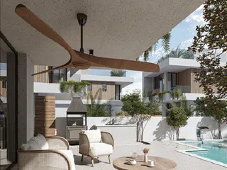 Новый комплекс вилл с бассейнами и садами в 150 метрах от пляжа и гавани, Пернера, Кипр