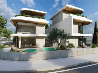 Комплекс вилл с бассейнами недалеко от пляжа, Асоматос, Кипр