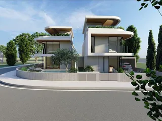 Комплекс вилл с бассейнами недалеко от пляжа, Асоматос, Кипр