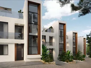 Новый закрытый жилой комплекс с бассейнами и видами на море рядом с пляжем и центром Лимасола, Агиос Тихонас, Кипр