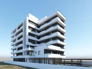 Новый жилой комплекс с паркингом и садами на крыше в Ларнаке, Кипр