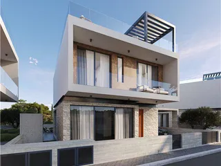 Новый комплекс вилл с бассейнами и садами рядом с морем, Героскипу, Кипр