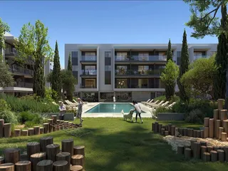 Новая резиденция с бассейнами, коворкингом и детскими площадками рядом с полем для гольфа, Лимасол, Кипр
