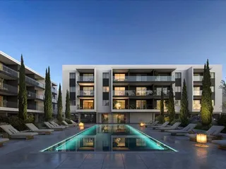 Новая резиденция с бассейнами, коворкингом и детскими площадками рядом с полем для гольфа, Лимасол, Кипр