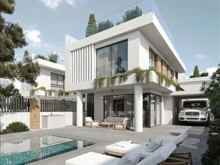 Новый комплекс вилл с бассейнами и садами на крыше рядом с морем, Паралимни, Кипр