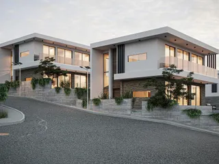 Современный жилой комплекс вилл с бассейнами и парковками в Пейе, Пафос, Кипр