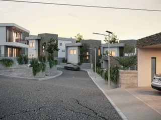 Современный жилой комплекс вилл с бассейнами и парковками в Пейе, Пафос, Кипр