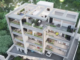 Малоэтажная резиденция с садом и зоной отдыха на крыше недалеко от моря, Гермасогейя, Кипр