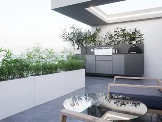 Малоэтажная резиденция с садом и зоной отдыха на крыше недалеко от моря, Гермасогейя, Кипр