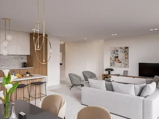 Новый жилой комплекс с бассейном и теннисным кортом в 150 метрах от пляжа, Хлорака, Кипр