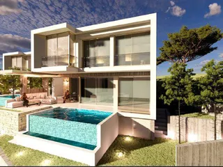 Комплекс вилл с бассейнами и большими крытыми верандами, Тсада, Кипр