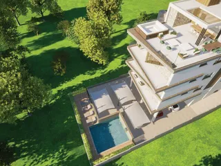 Новый жилой комплекс с бассейном в престижном районе Агиос Афанасиос, Кипр