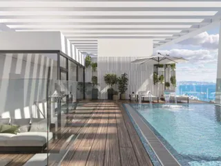 Новая резиденция с бассейном и просторными общими зонами в 1 минуте от пляжа, Лимасол, Кипр