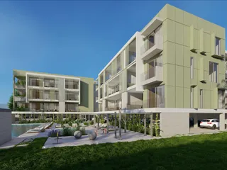 Малоэтажная резиденция с бассейном рядом с морем и центром Пафоса, Кипр